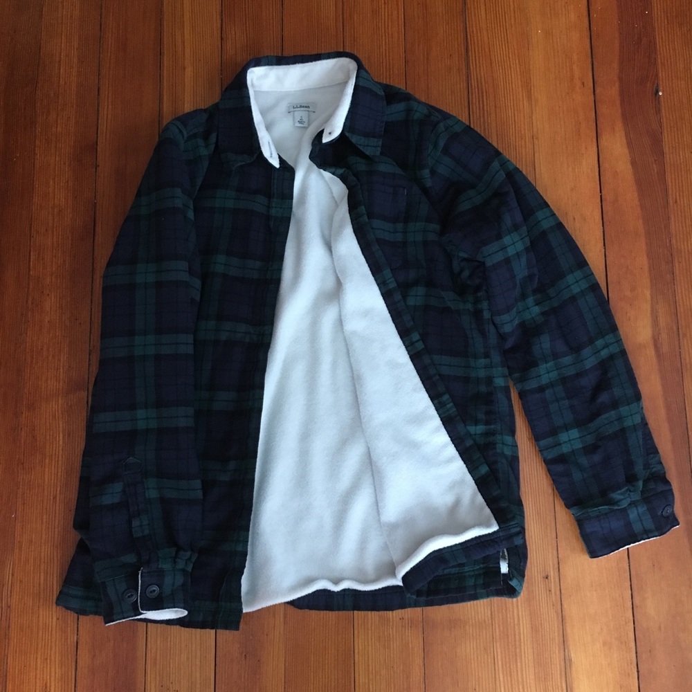 LL Bean women’s Fleece-Lined Flannel Shirt